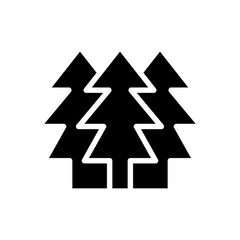 Forest icon in glyph style