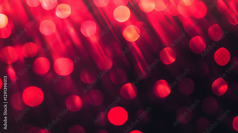 Leinwandbilder vibrant abstract background with red light and bokeh effect for design