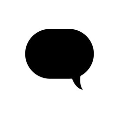 Chat bubble icon in glyph style