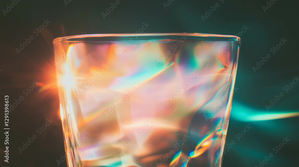 Aufkleber Retro light refraction through glass creating colorful background for design