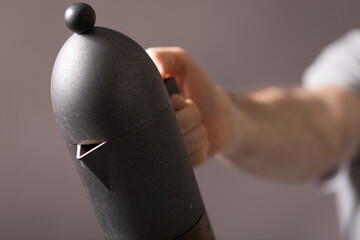 Stylish dark grey moka pot, perfect for brewing rich espresso at home. Easy to use and clean.