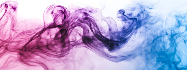 Fototapeta premium A close-up of purple and teal smoke, dark turquoise and light magenta 