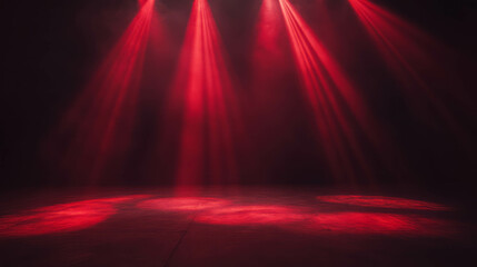 Vibrant scarlet red light background for theatre or event design