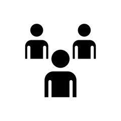 People icon in glyph style