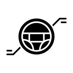Smart car icon in glyph style