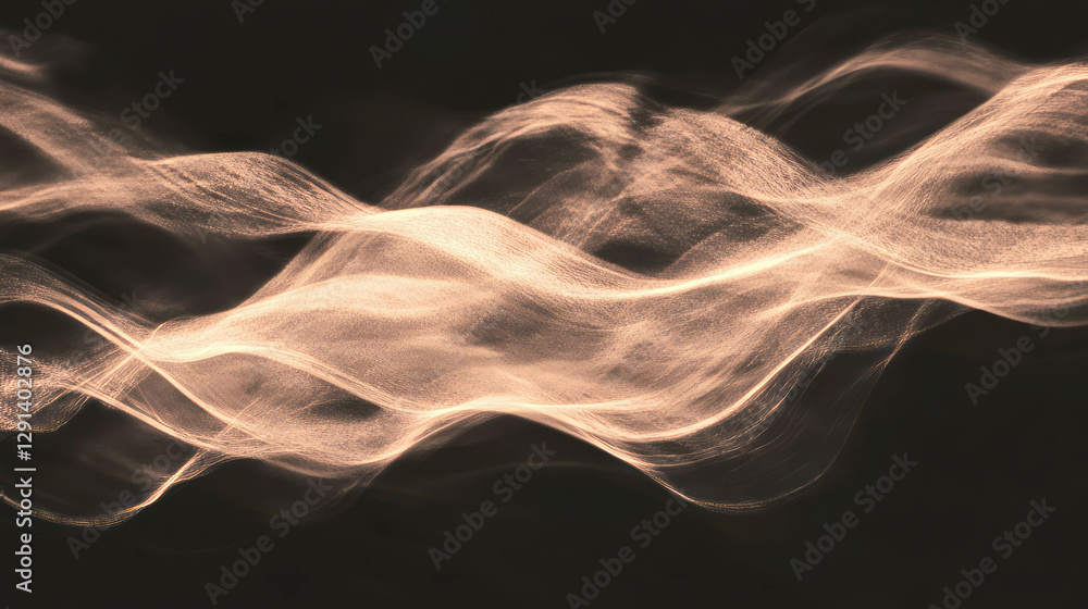 Aufkleber abstract sepia light waves with vignette for design and background enhancement