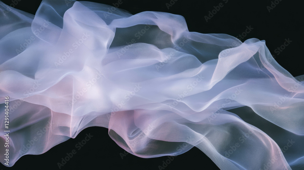 Poster ethereal smoke and soft fabric fusion for elegant background design