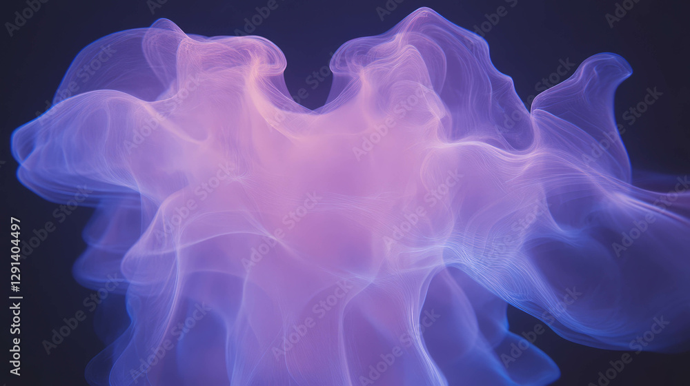 Aufkleber Abstract smoke pattern creating a complex network of shapes in a dark background for creative design