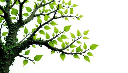 Dense twisted vines on isolated branches against white background, background, solitary