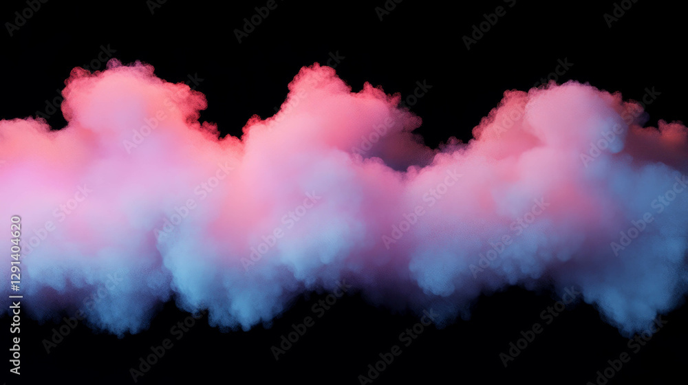 Poster mesmerizing smoke cloud with vivid colors creating depth and atmosphere