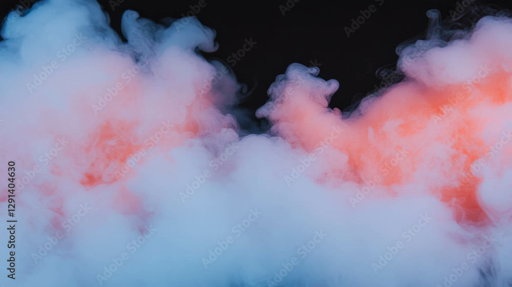Aufkleber vaporous depths with soft colored smoke for atmospheric design