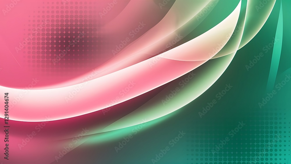 Aufkleber abstract pink green soft diagonal shape light and shadow with halftone dots background