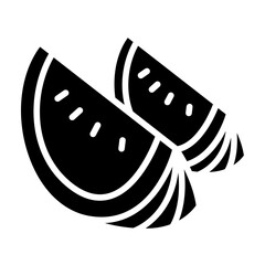 Watermelon icon in glyph style