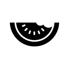 Watermelon icon in glyph style
