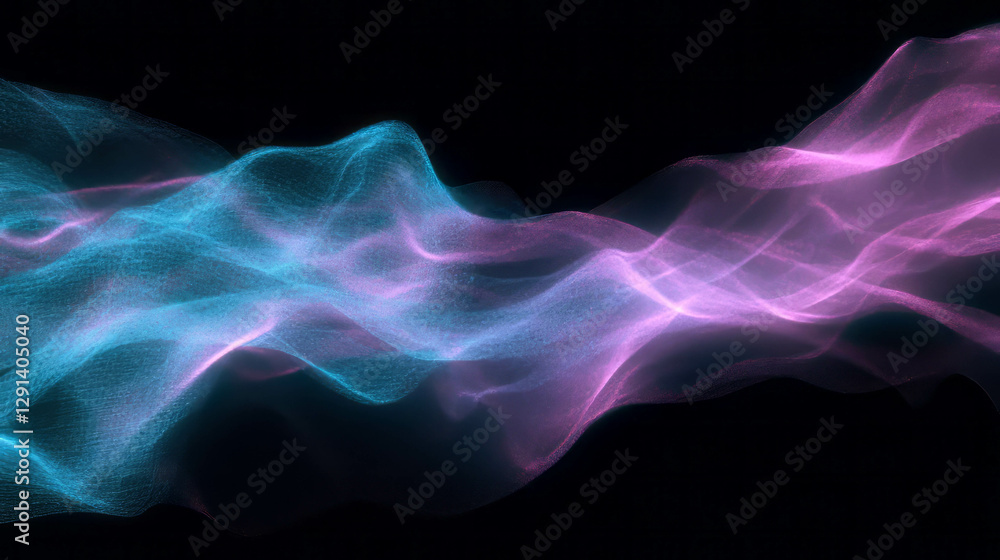 Poster abstract smoky background with geometric wave shapes for creative design projects