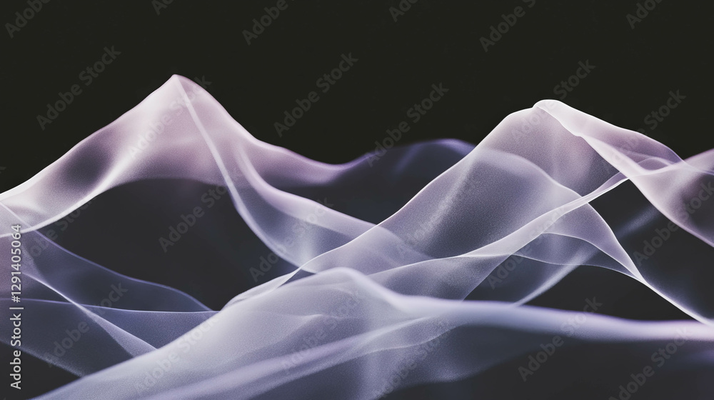 Poster abstract geometric smoke shapes on dark background for modern design concepts