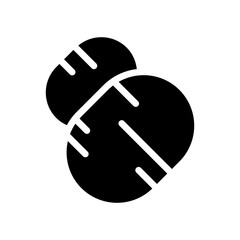 Potato icon in glyph style