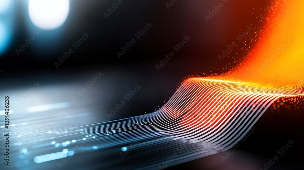 Poster abstract waveform design with vibrant colors and dynamic visuals for backgrounds and digital art