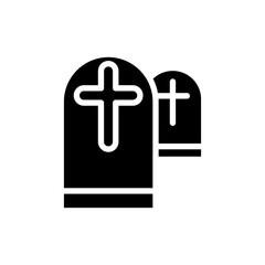Tombstone icon in glyph style