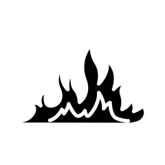 Fire icon in glyph style
