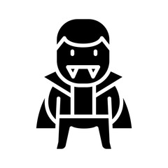 Vampire icon in glyph style
