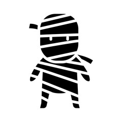 Mummy icon in glyph style