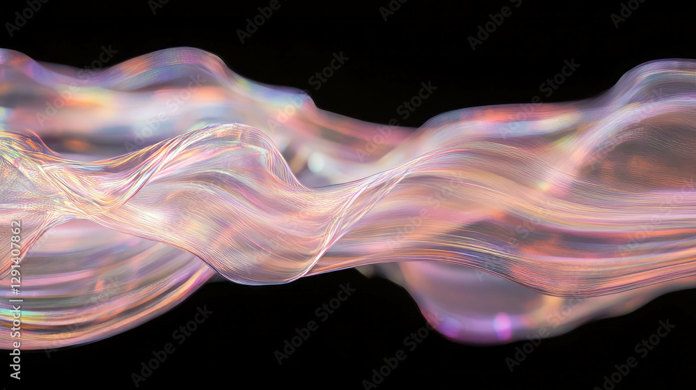 Poster ethereal abstract background of colorful soap streaks for design projects