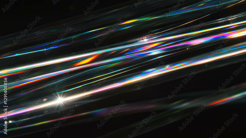 Poster abstract background with soap streaks and reflections on ice crystals