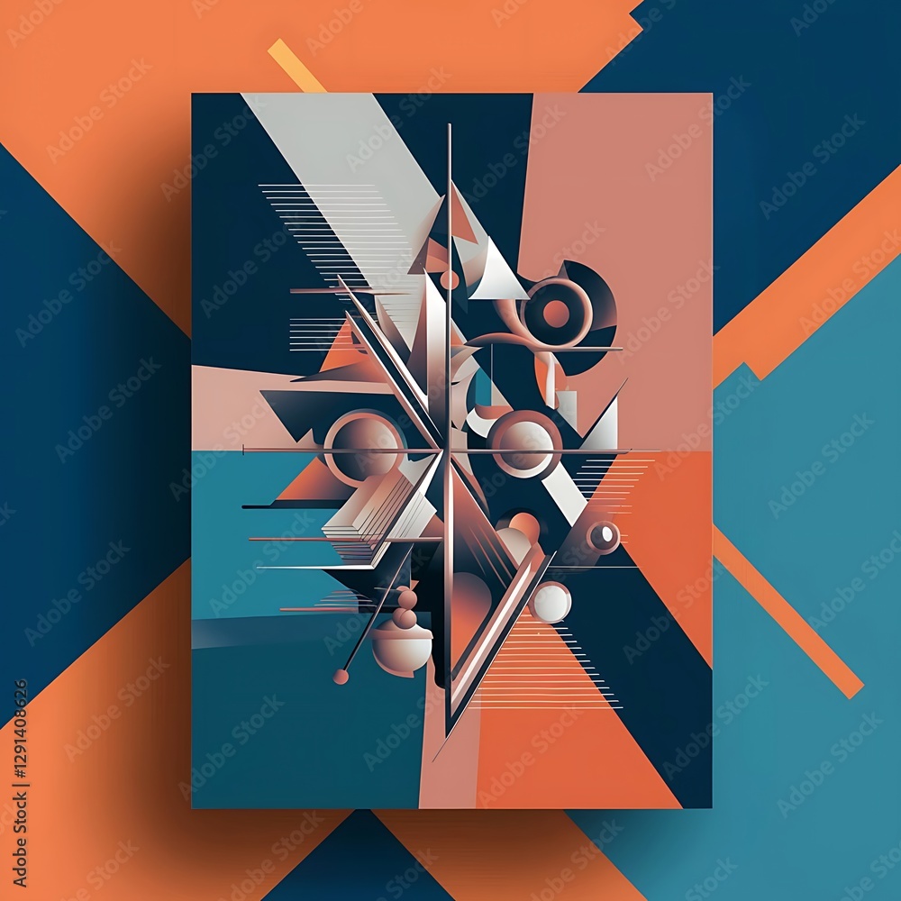 Poster abstract background minimal geometric design modern abstract cover dynamic shapes composition