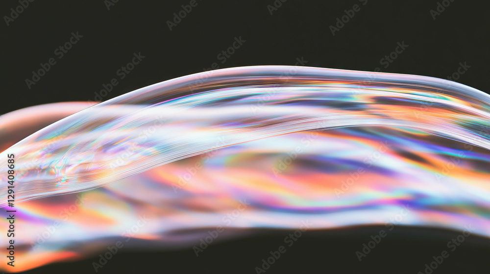 Poster iridescent soap streaks on textured background for creative design