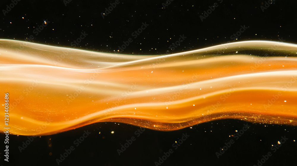 Poster Abstract background with golden soap streaks on dark textured surface for design projects