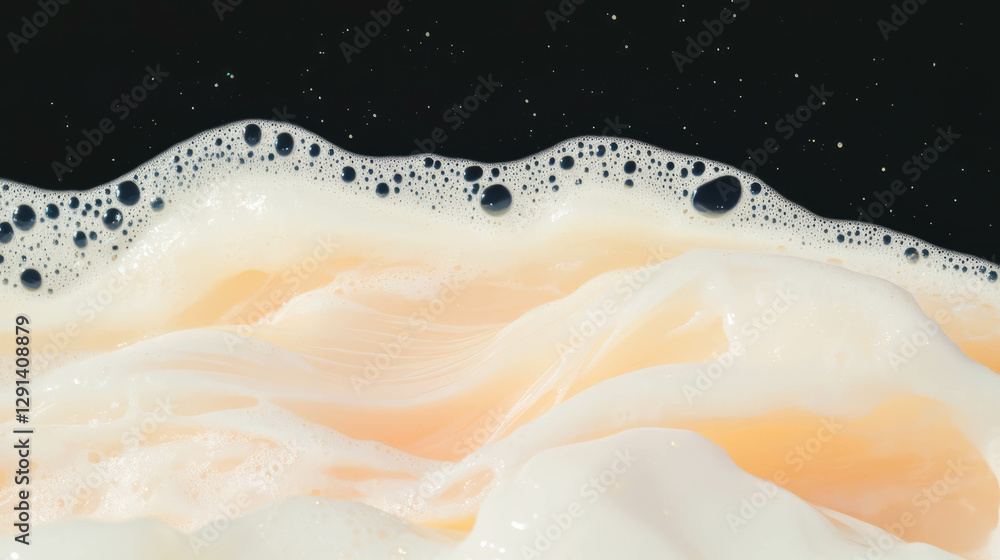 Poster abstract soap bubbles background with varied streak thickness on dark surface