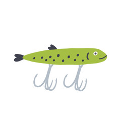 Fishing Lure Flat Isolated