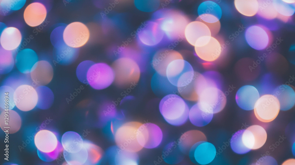 Poster Soft light bokeh background with varied intensities in warm and cool tones for abstract design
