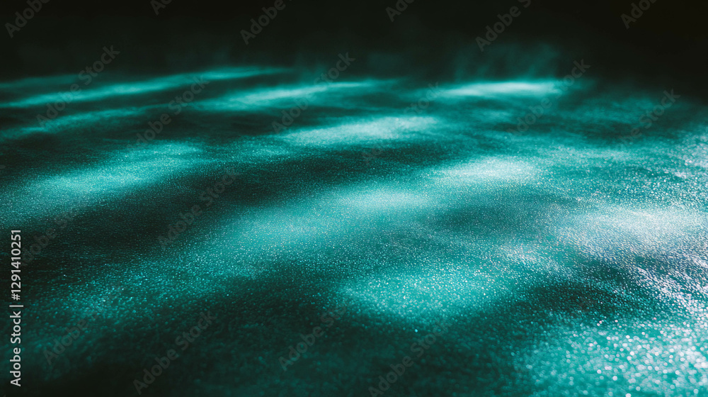 Poster Soft mint light glow with subtle shadows in atmospheric background design