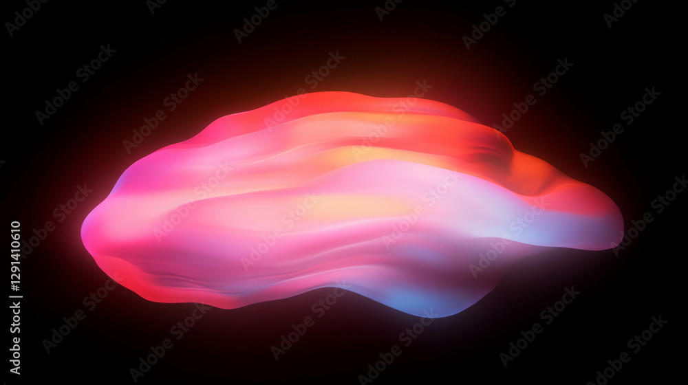 Poster Abstract soft red glow with soft shadows on black background for modern design projects