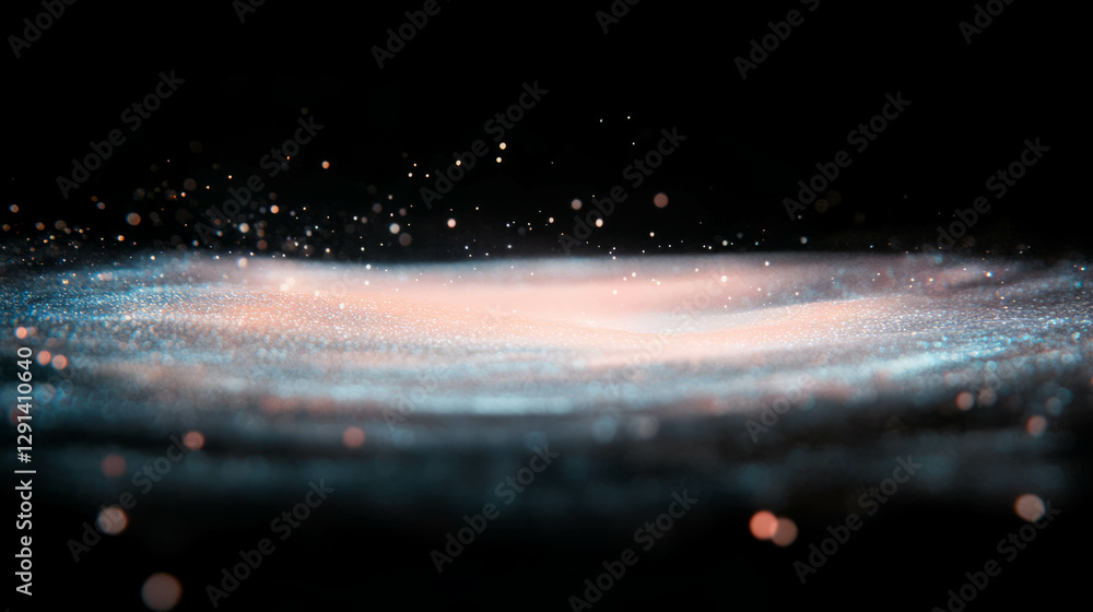 Poster Ethereal glow: delicate white bokeh with subtle light particles for elegant background design