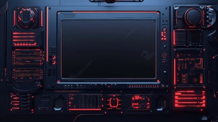 Fototapeta premium A Sci Fi Control Panel Displaying Important Information