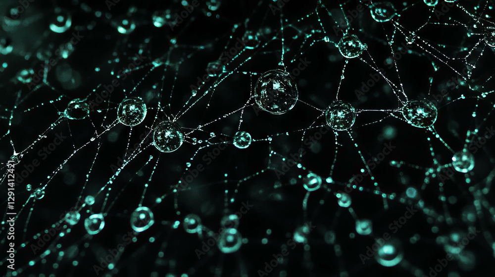 Poster intricate spiderweb background with dusty details