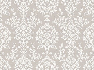 Ornate Decorative Floral Pattern with Elegant Vintage Inspired Style Detailed Damask Design