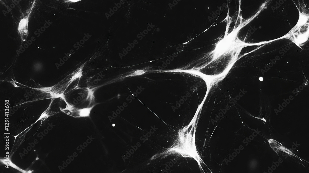 Poster Intricate spiderweb network in abstract background for design