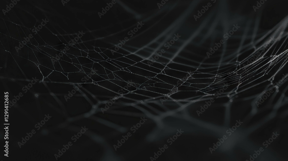 Poster Intricate spiderweb background evoking mysterious atmosphere for design projects