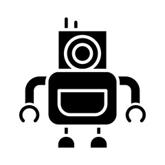 Fototapeta premium Robot icon in glyph style