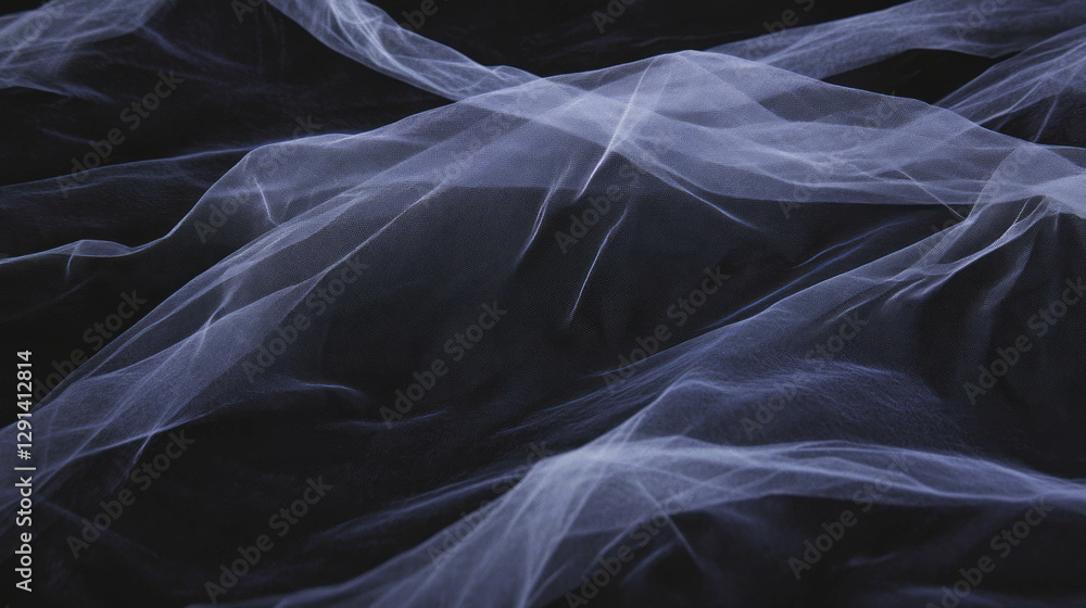 Poster Ethereal spiderweb background illuminated by soft light for mystical design