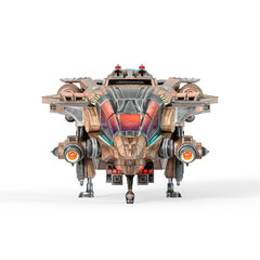 alien spacecraft in white background