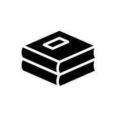 Book icon in glyph style