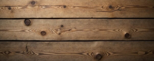 Naklejka premium Rough-hewn wooden planks on a wooden table with visible knots and cracks, planks, rough