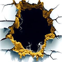 Hole in the Wall, Art, Printable Image, with White Background, for Stickers, T-Shirt Printing, Cap, Mug, Flip Flops, Mousepad