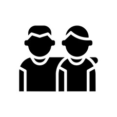 Homosexuality icon in glyph style