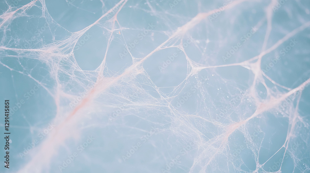 Poster Delicate spiderweb background with broken threads for design and decoration
